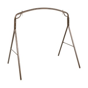 Woodlawn Easy to Assemble Patio Swing Frame with Steel Tubing and Powder Coated Finish for Garden, Lawn, Patio, and Porch Swings, Bronze - 1 of 4