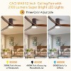 Modern Flush Mount Ceiling Fan 52'' Low Profile Ceiling Fan with Lights and Remote 3 Wood Blades Dimmable LED Reversible DC for Kitchen Bedroom - 3 of 4