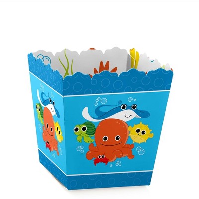 Big Dot of Happiness Under the Sea Critters - Party Mini Favor Boxes - Baby Shower or Birthday Party Treat Candy Boxes - Set of 12