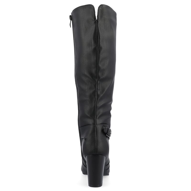 Journee Collection Womens Carver Stacked Heel Knee High Boots, 4 of 11