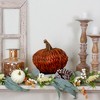 Northlight Autumn Harvest Woven Pumpkin Decoration - 8.5" - Orange - 2 of 4