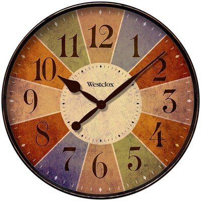 Westclox 32897 Round Kaleidoscope Wall Clock, 12"