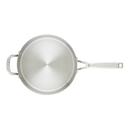 4.5-Quart Brushed Stainless Steel Induction Saute Pan with Lid
