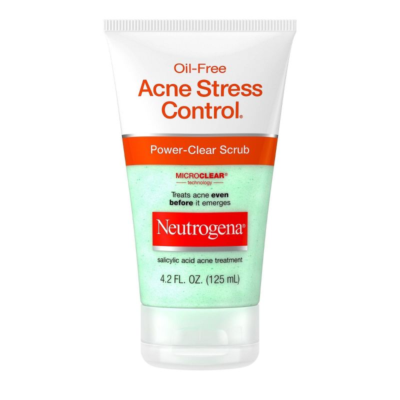 Neutrogena Oil-Free Acne Stress Control Power-Clear Facial Scrub for Acne-Prone Skin Care - 4.2 fl oz, 1 of 8