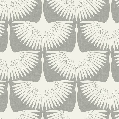 Tempaper Feather Flock Chalk Self-Adhesive Removable Wallpaper