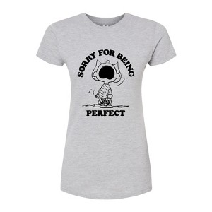 Women's - Peanuts - Sally Sorry For Being Perfect Fitted Graphic T-Shirt - 1 of 4