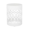 Iron Cut Design Outdoor End Tables, Modern Cylindrical Patio End Table, Outdoor Side Table with Overlapping Circle Pattern -Christopher Knight Home - 4 of 4