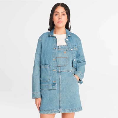 Women's Streetwear Floerns Women's Y2K Cropped Denim Jacket - Open Front Street Style Coat Open Front Denim Coat