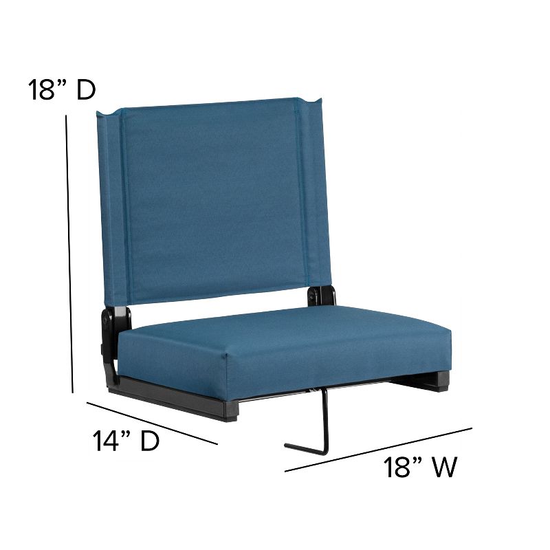 Emma and Oliver Set of 2 500 lb. Rated Lightweight Stadium Chair with Ultra-Padded Seat, 5 of 6