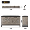 Shoe Storage Bench with Flip Drawers & Coat Rack, Shoe Cabinet - 2 of 4