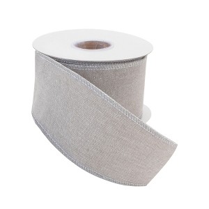 Beige Shimmer Wired Ribbon (Set of 2) - 1 of 3
