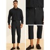 Lars Amadeus Men's Slim Fit Pleated Front Ankle Length Tapered Dress Pants - 4 of 4