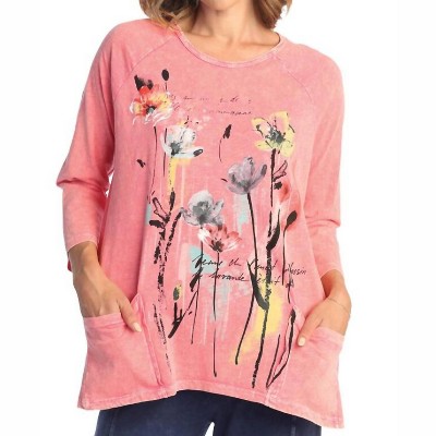 Women's Mineral Washed Patch Pocket Cotton Top - Jess & Jane