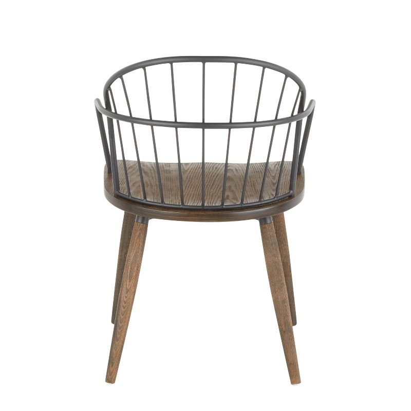 Riley Industrial Chair Dark Walnut/Black - LumiSource, 5 of 11