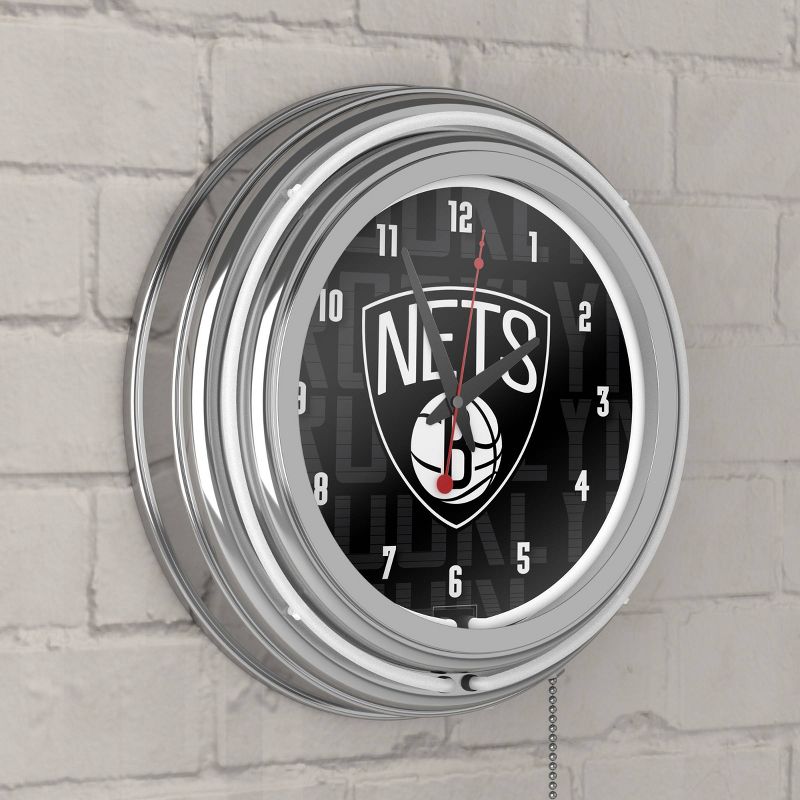 NBA City Chrome Double Rung Neon Clock, 4 of 7