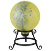 Northlight 10" Yellow and Blue Reflective Speckled Glass Outdoor Garden Gazing Ball - 3 of 3