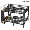 Racxily Metal Bunk Bed for Teens with Storage Shelves, Drawers and Pegboard, Black - 4 of 4