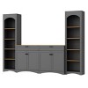 Farmhouse TV Stand with Adjustable Shelves for 70 Inch TVs Entertainment Console Set-3irtyhousy - 3 of 4