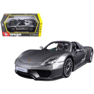 Porsche 918 Spyder Gray Metallic 1/24 Diecast Model Car by Bburago - 1 of 3