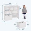 GustoWave Toy Storage Cabinet with Movable Drawers, Kids Bookshelf with Hidden Wheels, Multifunctional Storage Organizer for Playroom - 3 of 4