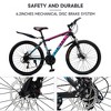 Topteng 24/26/27.5/29" Mountain Bike Spoke Wheel for Adults with Fender - 3 of 4
