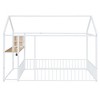 Full Size Metal House Bed Frame with Desk, Power Outlets and USB Ports - 3 of 4