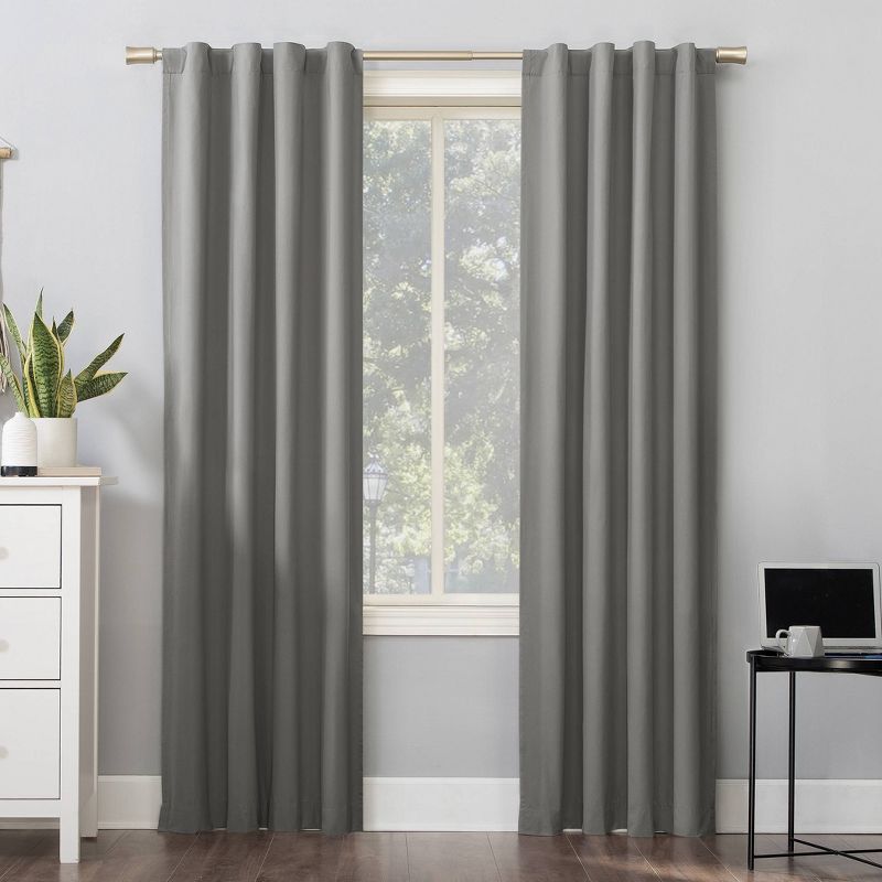 Cyrus Thermal Total Blackout Back Tab Curtain Panel - Sun Zero, 1 of 10