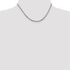 Black Bow Jewelry 2.9mm, 14K White Gold, Solid Flat Beveled Curb Chain Necklace - 2 of 4