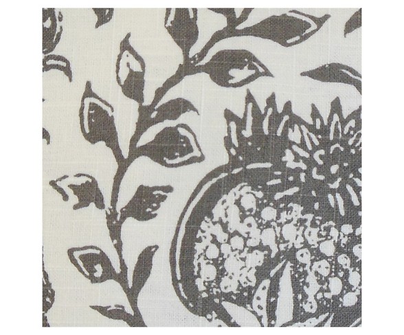 Floral Throw Pillow Gray (20"x20") - The Pillow Collection