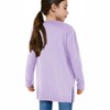 Clearlove Girls' Solid Color Knit Cardigan Long Sleeve Open Front Sweater with Pocket Cute Loose Fit Outerwear for Kids - 2 of 3