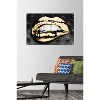 Trends International Reinders: Glam - Gold Lips Unframed Wall Poster Print Clear Push Pins Bundle 22.375" x 34" - 2 of 4