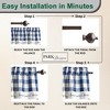 Park Designs Buffalo Check Home Lined China Blue Valance 60" x 14" - 4 of 4