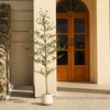 DR.Planzen 84" Artificial Olive Tree - 7FT UV Resistant Fake Plant with Black Fruits in 10.5" White Pot for Indoor/Outdoor Floor & House Decor - 3 of 4