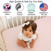 Sweet Jojo Designs Baby Girl Fitted 100% Cotton Muslin Crib Sheets Set Watercolor Floral Pink Grey and White 2pc - 3 of 4
