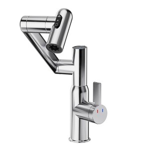 Grungis Bathroom Sink Faucet with Hot & Cold and 360° Rotary,Bathroom Faucetst with Spray Function and Temperature Display for Home Sinks - 1 of 4