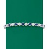 Ross-Simons 2.70 ct. t.w. CZ and 2.70 ct. t.w. Simulated Sapphire Tennis Bracelet in Sterling Silver - 3 of 4