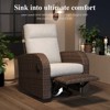 LayinSun Oversized Wicker Outdoor Swivel Glider Recliner Lounge Chair Set of 2 - 2 of 4