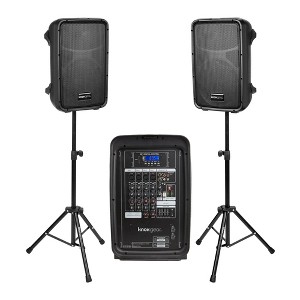 Knox Gear 8-inch Active Loudspeakers Combo Set with USB, SD and Bluetooth - 1 of 4