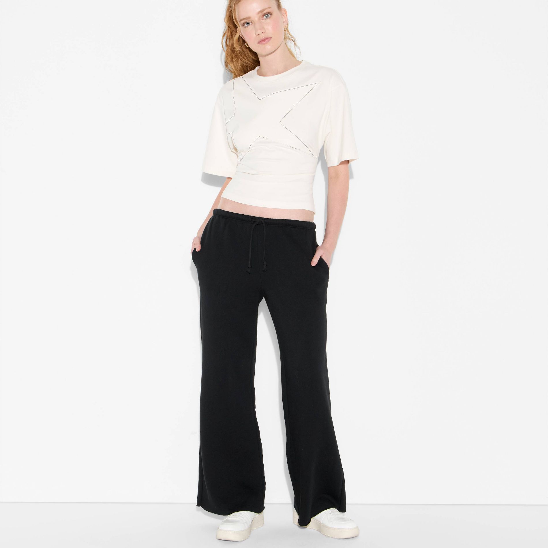Women's Mid-Rise Wide Leg Sweatpants - Wild Fable™