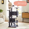 JIONJOY 54-Inch Cat Climbing Tower: Dual Apartments - 4 of 4