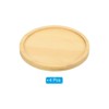 Unique Bargains Indoor Round Bamboo Planter Saucer Drip Tray Plant Drainage Trays 4.33'' OD - 3 of 4