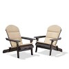 Christopher Knight Home Malibu Outdoor Acacia Wood Adirondack Chairs with Cushions (Set of 2) - 2 of 4