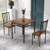 2-Piece Indoor Modern Square Table Kitchen, Dining Table Set with Space-Saving Design, Dinning Room Table Furniture Set for Kitchen, Apartment - 3 of 4