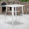 Emma and Oliver Commercial 31.5" Square Colorful Metal Indoor-Outdoor Bar Height Dining Table - 2 of 2