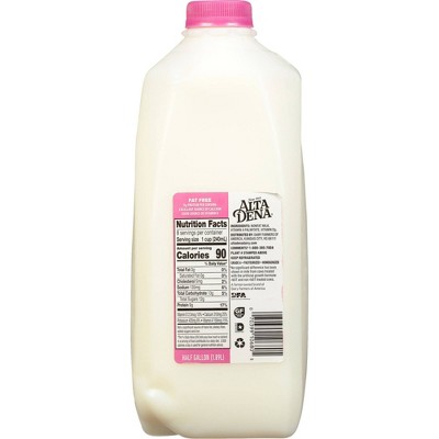 Alta Dena Skim Milk - 0.5gal