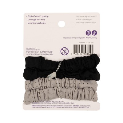 Goody Sport Thin Scrunchie - 4pk - Black/Gray - image 2