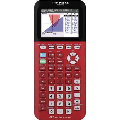 Texas Instruments 84 Plus Ce Graphing Calculator - Radical Red 