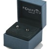 Pompeii3 14k White Gold 1ct Round Cut Black Diamond Studs - 4 of 4