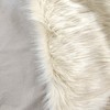 HomeRoots 50" x 60" Royal White Long Hair Faux Fur Throw - 3 of 4