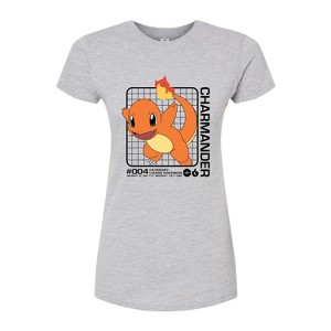Women's - Pokémon - Charmander Stats Fitted Graphic T-Shirt - 1 of 3